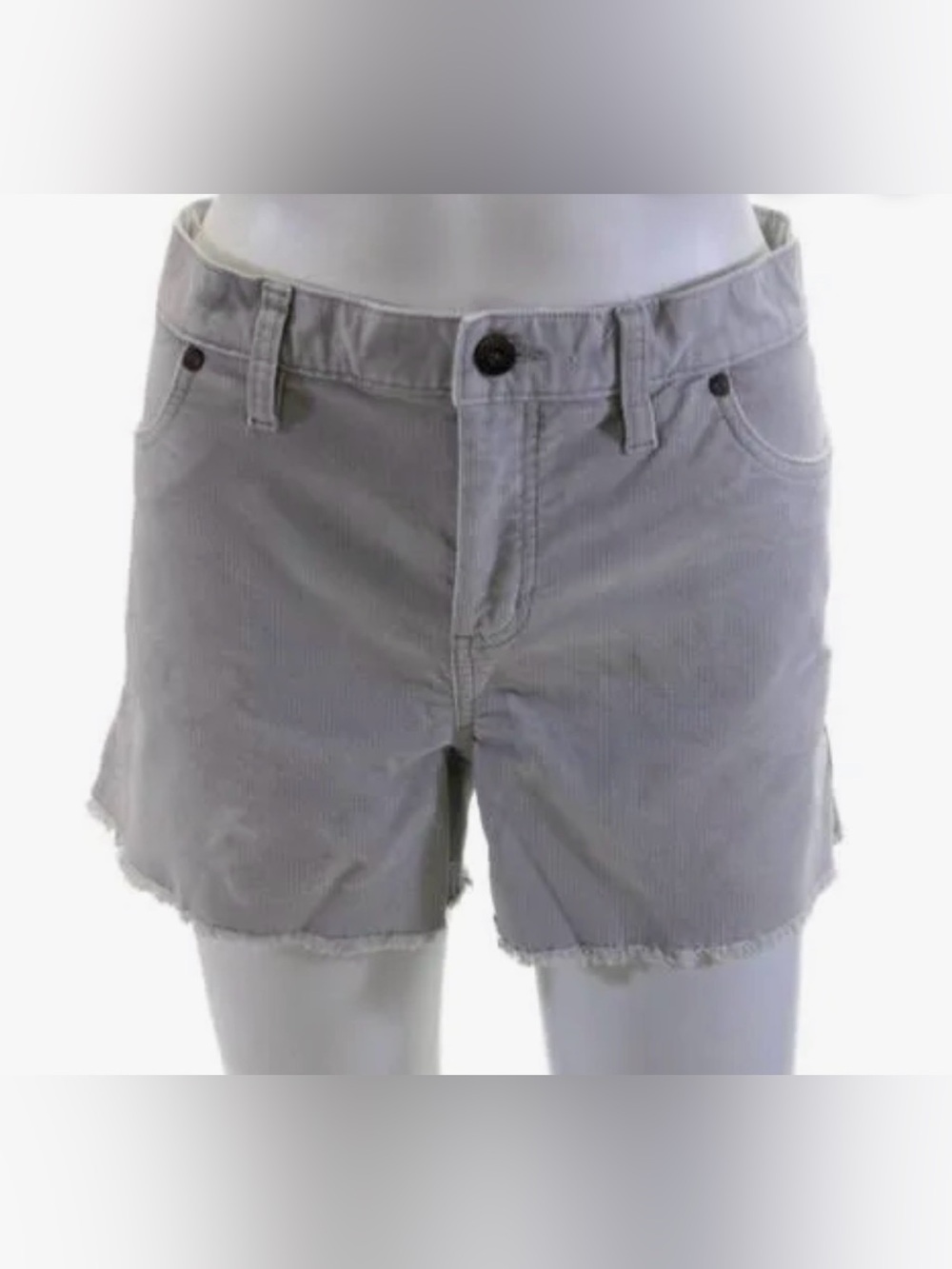 Carve Designs Light Gray Frayed Hem Jean Shorts